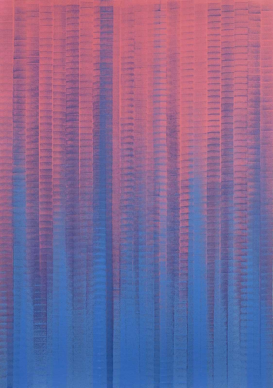 EV BLUE 1 - Acrylic on paper - Format 60x42