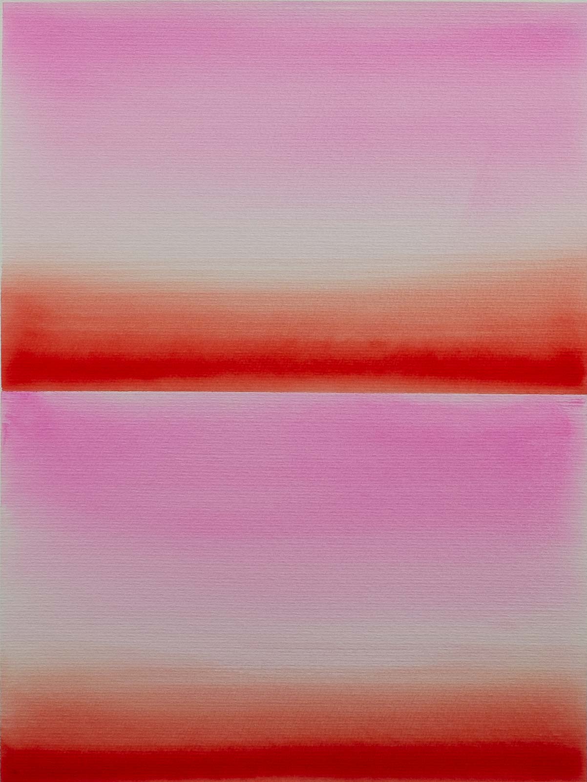 WATERCOLOR DOUBLE SKY RED - watercolor on paper - Format 40X30