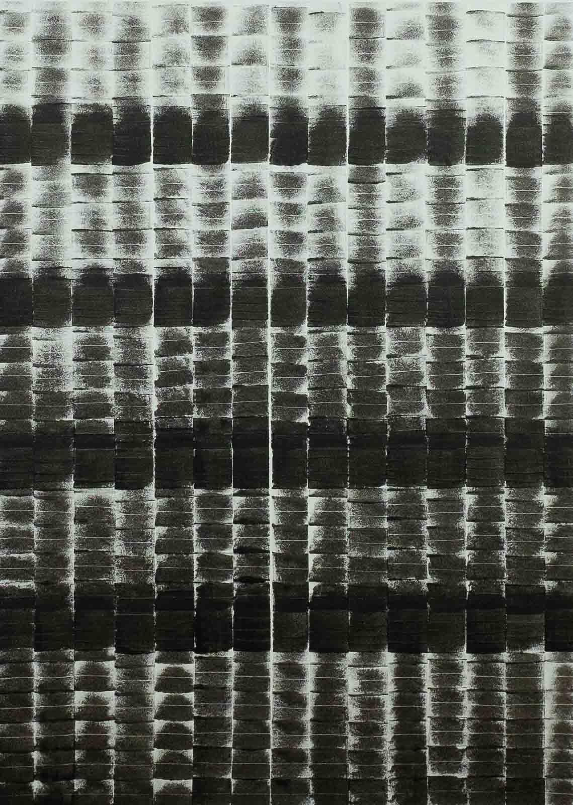 B&W RHYTHM - Acrylic on paper - Format 40X30